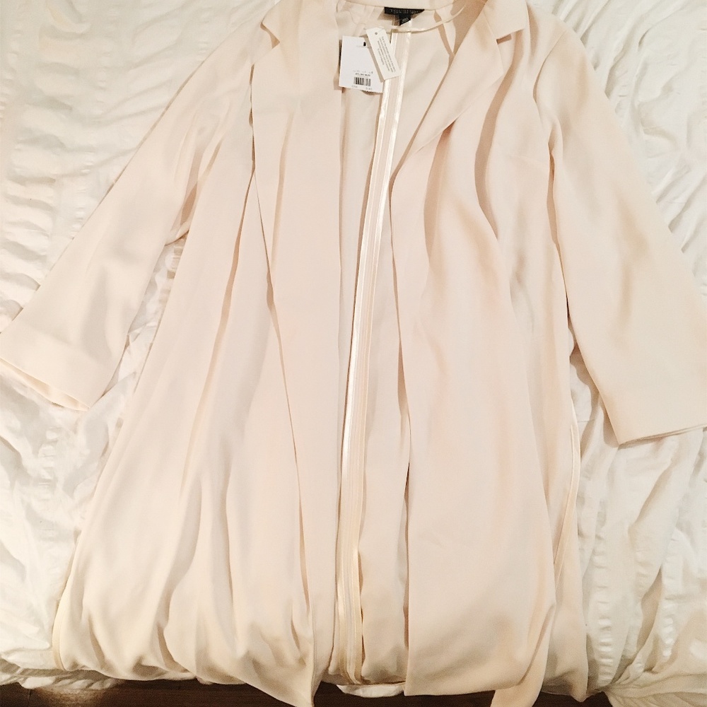 Topshop Nude Mid-length Coat (US Size 4)